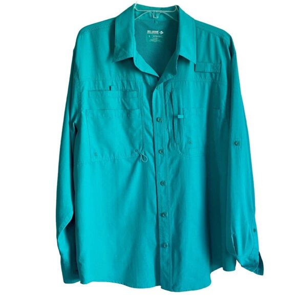 Reel Legends Saltwater II Long Sleeve Fishing Performance Shirt Men's Large NEW - Picture 1 of 7